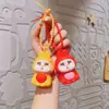 Lindo Conejo Llorando Corazón Llavero Descompresión Colgante para Mochila Escolar Venta al por Mayor Llavero de Coche Colgante Exquisito Regalo Pequeño
