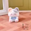Miniatura Fofa de Gato com Placa Ornamento de Mesa Decoração DIY para Casa de Bonecas Acessório de Resina para Alívio do Estresse