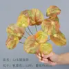 Planta Artificial de Hojas con Acabado de Espejo en Maceta para Decoración de Escritorio en Casa Interior, Pequeño Adorno para Paisajismo de Oficina y Cafetería, Planta Artificial Verde