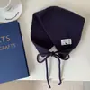 Pañuelo de cabeza estilo coreano para mujer en otoño e invierno, cálido protector de orejas de lana tejida, bufanda triangular con sensación acogedora, orejeras y calentador de cuello