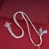 Collar de Cuerda de Algodón Hecho a Mano Estilo Xizang, Cordón Trenzado de Cuatro Hilos para Colgante, Cuerda para Colgar Amuleto de Buda Thangka, Unisex