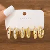 Set de Pendientes Exagerados de Moda Creativa Transfronteriza Europea y Americana para Mujer Pendientes Colgantes Retorcidos en Forma de C Set de 3 Piezas Acrílico