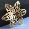 Accesorios para Joyería Hechos a Mano DIY Pieza de Flor Tridimensional de Cobre 32*32mm Pasador Broche Material para Accesorios de Peinado de Novia A443