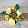 Flor de Rosa Artificial Transfronteriza Candelabro de Estilo Europeo Corona Decoración Fiesta de Primavera Mesa Arreglo de Boda Flores Falsas
