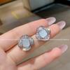 Nuevos Aretes de Cristal de Zirconio con Flores de Lujo Ligero para Mujer, Aretes de Moda, Diseño de Nicho a la Moda, Aretes de Alta Gama para Mujer