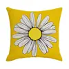 Amazon venda quente Chrysanthemum Daisy Summer Pillow Cover Cross Border Home Decorativo Travesseiro Sofá Capa Almofada Capa de travesseiro