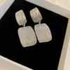 Brincos de Flor com Laço Estilo Coreano e Zircônia para Mulheres, Doces, de Alta Qualidade, Elegantes e com Design, Brincos de Luxo Acessível de Nicho