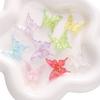 25mm Transparente Colorido Estéreo Ala Mariposa Accesorios Collar Hecho a Mano Bolso Colgante Pasador Agitador Material para Joyería DIY