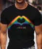 Camiseta de Verano Nueva de Manga Corta para Hombre Europea y Americana Transfronteriza 2025 Impresión 3D Casual de Moda Cuello Redondo Versátil