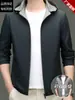 Chaqueta reversible para hombre con capucha desmontable, a prueba de viento, adecuada para primavera y otoño, estilo casual, cuello alto, prenda exterior ligera, para ventas transfronterizas