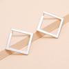 Moda Europea y Americana Nuevo Estilo Simple Elegante Pendientes Estilo Frío Diseño Nicho Exagerado Pendientes Romboidales de Alta Gama