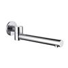 Gris plomo todo cobre giratorio oculto montado en la pared ducha bajo caño lavabo bañera accesorios