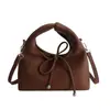 Bolso Minimalista Diario con Asa Superior Suave de PU y Correa Larga