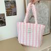 2755 Estilo Japonés Estilo Occidental Nube Burbuja Flor Bolso de Hombro Estudiante Femenina Bolso de Mano Simple Lona Gran Capacidad Bolso de Mujer