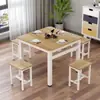 Mesa cuadrada, mesa de comedor rectangular, mesa de comedor simple para apartamentos pequeños, juego de mesa y sillas de comedor para restaurantes y tiendas de té con leche, mesa cuadrada