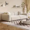 Subsídios Governamentais para Sofás de Bloco em Couro Encerado Estilo Retrô, Sofás Simples Estilo Meio do Século para Apartamentos Pequenos na Sala de Estar