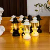 Lámpara de candelabro, Lámpara de estilo retro, Lámpara de pony maletín, Lámpara antigua pequeña de queroseno, Lámpara de vela digital LED decorativa, Luz nocturna