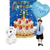Set de Globos de Cumpleaños para Niños Decoración de Cumpleaños Infantil Fondo de Pastel Tela Colgante Decoración de Ambiente Globos