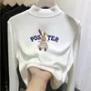 Roupa térmica infantil com forro de fleece, estilo outono e inverno, camiseta casual da moda de manga comprida com gola alta, perfeita para usar em camadas