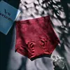 "Encaje Moldeador" de Cintura Alta Estilo Chino Jacquard Pantalones Moldeadores para Mujer Sexy Encaje Triángulo Moldeador de Entrepierna de Seda de Morera Mujer