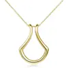 Tuoyuan Amazon Transfronterizo Nuevo Collar Simple en Forma de U para Mujer Cadena para Clavícula con Colgante Creativo de Moda Europeo y Americano en Forma de Abanico