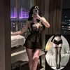 Camisón Sexy de Mariposa, Atractivo Conjunto de Ropa de Casa Transparente con Espalda Descubierta, Puro Deseo, Cómodo