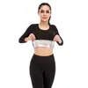 Traje Suado Feminino Modelador Abdominal Corselete Traje Fitness Manga Longa Top Esportivo Justo Traje Suado Transfronteiriço