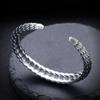 Pulsera de escala de dragón de plata de ley 925 al por mayor para hombre y mujer, pulsera abierta ajustable, quilla, joyería retro de plata tailandesa antigua