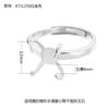 Anillo de plata esterlina S925 soporte vacío femenino oro de 18K diy cera de abeja ámbar turquesa valiente soporte vacío con forma soporte para anillo