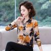 Camisa Floral Shanli Dadi Feminina Manga Longa Nova Primavera Verão Outono Camisa para Tia Meia-idade Mãe Roupa Casual