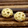 Cuentas huecas de 7x10 mm de Zhongxing, material para joyería artesanal, collar, pulsera, cuentas