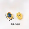 Nuevo anillo de cobre bañado en oro con incrustaciones de diamantes, caja mágica, cara de anillo pasante, accesorios de joyería hechos a mano con cuentas para pulsera y collar de cristal DIY