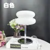 Lámpara de mesa de cristal de lujo ligero italiano para mesita de noche de dormitorio Lámpara de mesa decorativa de diseño simple para dormitorio principal Toque de alta gama Hierro