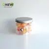 Bote redondo común para snacks de 570 ml, bote para galletas, botella de plástico transparente, bote sellado con tapa transparente, bote para alimentos
