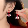 ¡Colección de Aretes Rojos de Año Nuevo! Pendientes Despertar del León Ruyi León 2026 Año del Caballo Wear de Año Nuevo Pendientes de Moda