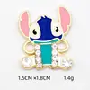Versión coreana de accesorios DIY para joyería de aleación, taladro de punto stilly, gota de aceite, colgante para collar y pulsera, doble colgante pequeño, venta al por mayor