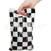 Bolsa de Mão Xadrez Preto e Branco Bolsa de Presente Pronta para Usar de Mão Bolsa de Presente Criativa de Luxo Sacola de Compras Atacado