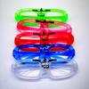 Gafas cuadradas de luz fría luminosas LED, gafas de KTV con flash, accesorios de decoración para fiestas y bares de juguetes, venta al por mayor