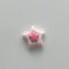 Acessórios de Resina de Estrela Pequena de Cinco Pontas em Duas Cores, Presilhas de Cabelo Estrela Coloridas, Fivelas de Sapato, Acessórios para Capa de Celular com Cola Cremosa