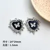 Colgante Creativo de Corazón con Zirconia de Goteo de Aceite Colgante de Aleación Material para Collar Pulsera Pendientes Accesorios de Ropa Hechos a Mano DIY