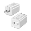 Modelo Quente Transfronteiriço Padrão dos EUA 45W Dobrável Pé Carregamento Rápido Adequado para Iphone15 Carregador Apple 45W Duplo C Cabeça de Carregamento Rápido