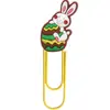 Pequeños Regalos Culturales y Creativos Transfronterizos de Pascua para Recompensar a los Estudiantes, Regalos de Papelería, Clips para Páginas de Libros, Clips de Papel de Dibujos Animados de Huevos de Pascua, Marcadores