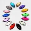 Rinestones Acrílicos Ojo de Caballo de 7*15mm Cosidos a Mano con Agujeros, Brillantes, Material para Manualidades y Accesorios de Ropa, Paquete de Materiales con Agujeros ZZ107