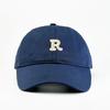 Gorra de béisbol de verano con bordado de letra R, estilo dulce viento rojo, de red transfronteriza, con cúpula y cara fina