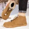 Zapatos de Invierno para Hombre 2026 con Forro de Terciopelo, Zapatos de Algodón, Caña Alta, Cálidos, Botas de Nieve, Antideslizantes, Resistentes al Desgaste, Zapatos para Exteriores Resistentes al Frío, Tallas Grandes para Mujer