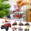 Nuevo Producto Camión Colgante para Árbol de Navidad Decoración Colgante Plano Excavadora de Navidad Decoración Adornos Colgantes Decoración Rústica Vintage