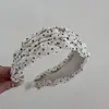 Diadema Coreana de Lunares con Pliegues Anchos 2025 Nuevo Estilo Francés de Corona Alta Accesorio para el Cabello de Presión