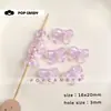 Cuentas de Lazo con Agujero Horizontal Acrílicas para Manualidades DIY Sueltas Accesorios Versátiles Serie Rosa y Morado