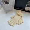 Guantes Rojos de Año Nuevo Extra Largos de Lana Populares Tejidos Sin Dedos Guantes de Invierno para Mujer Coreanos de Invierno Cálidos para Ciclismo