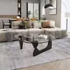 Mesa de centro de vidro de formato irregular, luxo leve moderno, adequada para salas de estar pequenas, simples, criativa, artística e única